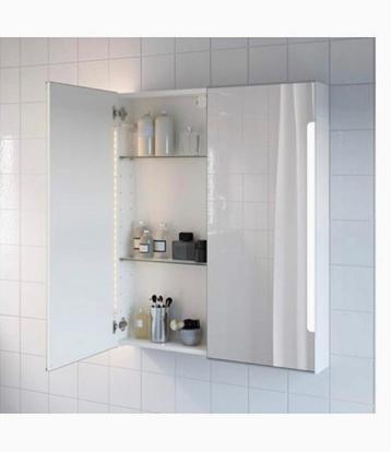 2 meubles de salle de bain avec luminaires, Enlèvement, Comme neuf