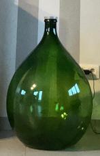 Grote groene glazen vaas, Comme neuf, Verre, 50 à 75 cm, Vert