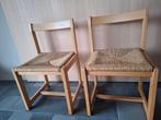 2vintage stoelen zitting in riet, Enlèvement ou Envoi