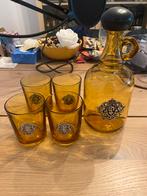 Vintage whiskey set - Karaf en 4 glazen, Ophalen, Gebruikt