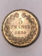 Munt zilver France 5 FR Louis Philippe 1834 W kwaliteit !!!, Enlèvement ou Envoi, Monnaie en vrac, Argent, France