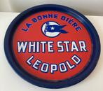 La Bonne bière White Star Leopold emaille plateau, Ophalen of Verzenden, Gebruikt