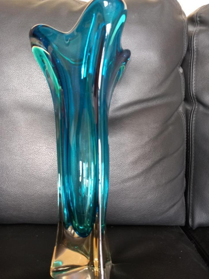 Aquablauwe Murano vaas, Antiek en Kunst, Antiek | Vazen, Ophalen