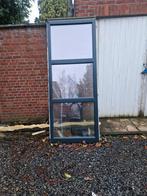 Antraciet grijze vaste pvc raam 1.0 glas isolerend, Doe-het-zelf en Bouw, Kunststof, Raamkozijn, 150 tot 225 cm, Zo goed als nieuw