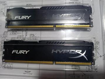 Vends barettes de mémoire RAM  DDR3 Hyper FURY, Informatique & Logiciels, Enlèvement ou Envoi, 8 GB, DDR3, Comme neuf