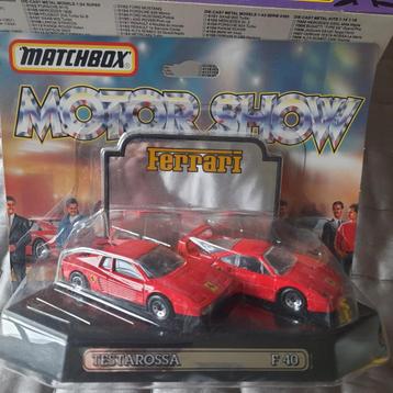 MATCHBOX MOTOR SHOW : 2 FERRARI *MIB* beschikbaar voor biedingen