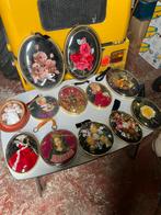 12 vintage kaders met bol glas, Antiek en Kunst, Ophalen