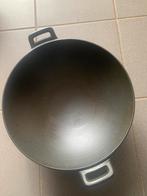 Gietijzer wok pan d 33 cm, Gebruikt, Ophalen of Verzenden