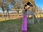 Houten speelhuisje, Kinderen en Baby's, Speelgoed | Buiten | Speeltoestellen, Ophalen, Gebruikt, Glijbaan