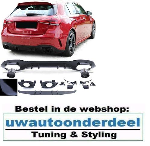 AMG Look Uitlaat Sport Diffuser Zwart Voor A Klasse W177 A35, Auto diversen, Tuning en Styling, Verzenden