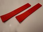 20 mm rode op maat gesneden rubberen horlogeband nieuw!, Ophalen, Rood