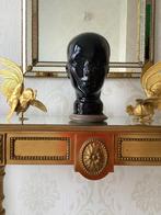 Vintage glazen hoofd (Black Head), Antiek en Kunst, Ophalen