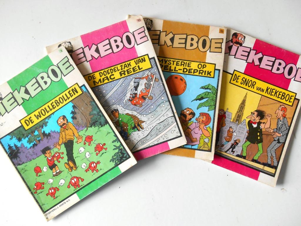 4 Strips van Kiekeboe (z / w), Meerdere stripboeken, Ophalen of Verzenden, Gelezen, Merho