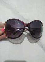 Zonnebril met rode strass steentjes, Handtassen en Accessoires, Zonnebrillen en Brillen | Dames, Ophalen of Verzenden, Zo goed als nieuw