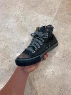 Converse high in zwart leer 41,5, Ophalen of Verzenden, Zo goed als nieuw, Zwart