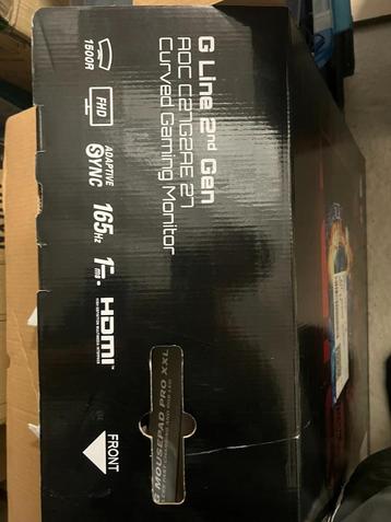 aoc curved game scherm gebarsten beschikbaar voor biedingen