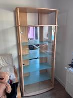 Meuble vitre en bois clair, Huis en Inrichting, Kasten | Vitrinekasten, Ophalen, Zo goed als nieuw