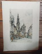 Chromolitho jan Korthals Suikerrui Antwerpen ca 1950, Antiek en Kunst, Verzenden