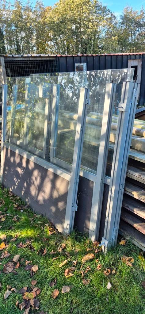Terras schutting windvanger, glazen windscherm, Tuin en Terras, Overige Tuin en Terras, Ophalen