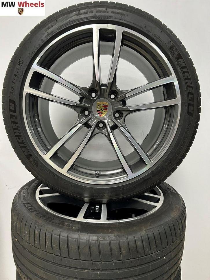 Originele Porsche Cayenne SUV 21 inch velgen zomerbanden, Autos : Pièces & Accessoires, Pneus & Jantes, Pneus et Jantes, Pneus été