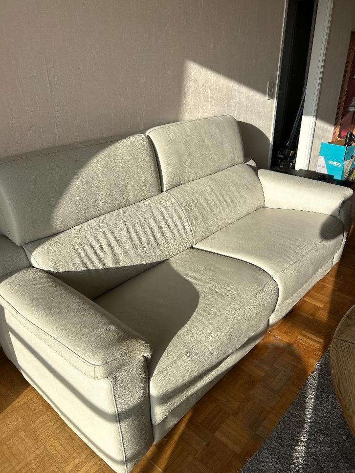 Zetel driezit en eenzit, Maison & Meubles, Canapés | Salons, Comme neuf, Banc droit, Enlèvement