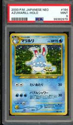 Azumarill Holo PSA 9 - #184 Japanese Gold, Silver, New World, Hobby en Vrije tijd, Verzamelkaartspellen | Pokémon, Verzenden, Zo goed als nieuw