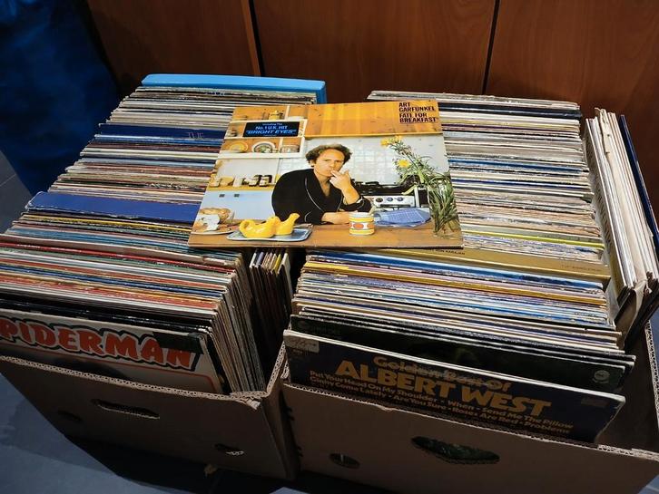 Partij +/- 300 vinyl platen, Cd's en Dvd's, Vinyl | Pop, Gebruikt, Ophalen