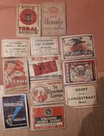 12 vintage etiketten lucifers West-Vlaanderen ;IEPER TORHOUT, Verzamelen, Rookartikelen, Aanstekers en Luciferdoosjes, Gebruikt