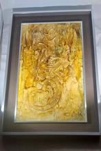 Abstract schilderij - gesigneerd - ingelijst, Ophalen of Verzenden