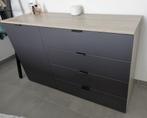 Commode 129x80x42cm, Ophalen, 100 tot 150 cm, Moderne houtlook, Zo goed als nieuw