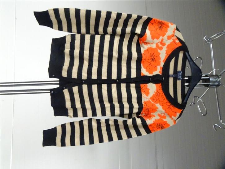 A6705. Armani Jeans Floral Jacquard Vest Maat 40, Kleding | Dames, Truien en Vesten, Gedragen, Maat 38/40 (M), Ophalen of Verzenden