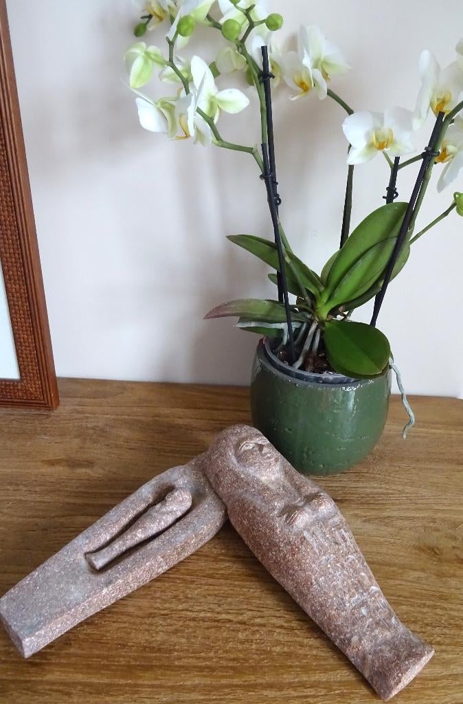 Egypte. Granit rose : sarcophage sculpté main, en 3 parties, Antiquités & Art, Art | Art non-occidental, Enlèvement ou Envoi