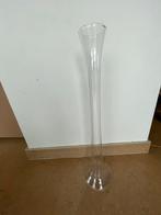 Smalle doorzichtige glazen vaas, Minder dan 50 cm, Glas, Zo goed als nieuw, Ophalen
