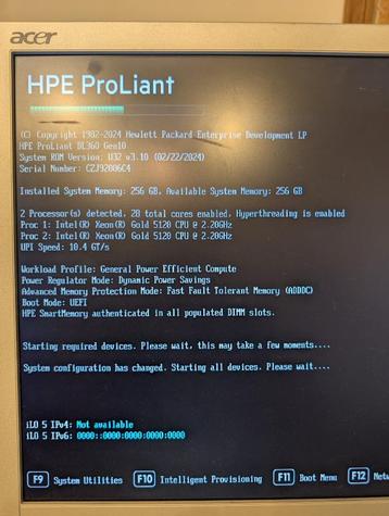 HP DL360 Gen10 // 2x Xeon 5120 // 256GB RAM // 2x 10GBIT beschikbaar voor biedingen
