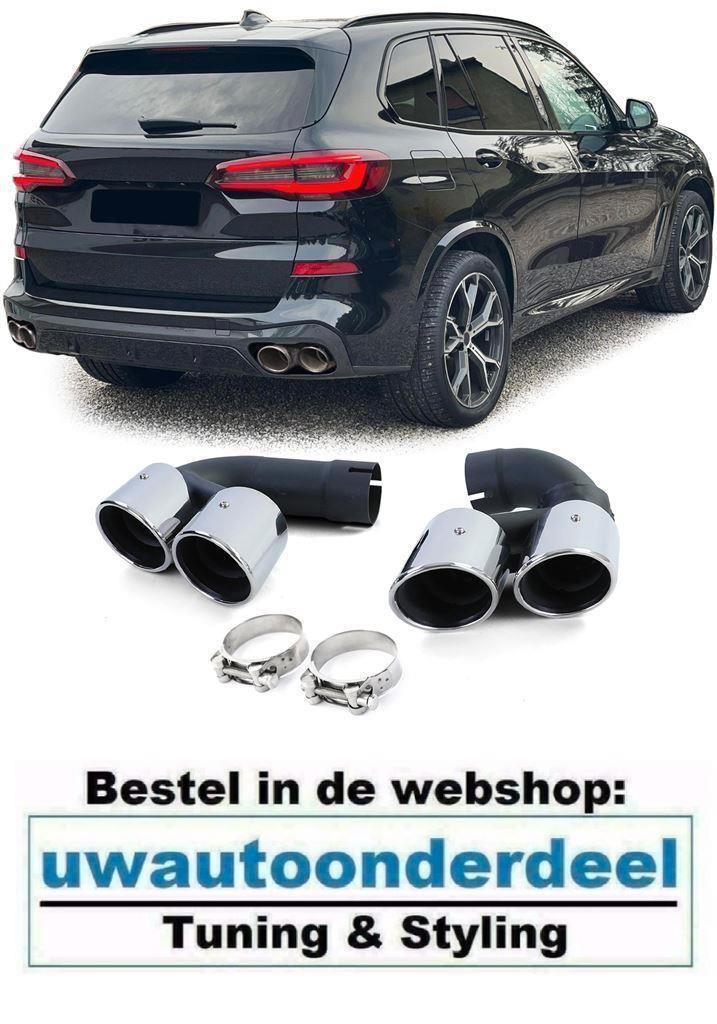 Uitlaat Sierstuk Dubbel Rond RVS Voor BMW X5 G05 M Pack 40i, Autos : Divers, Tuning & Styling, Envoi