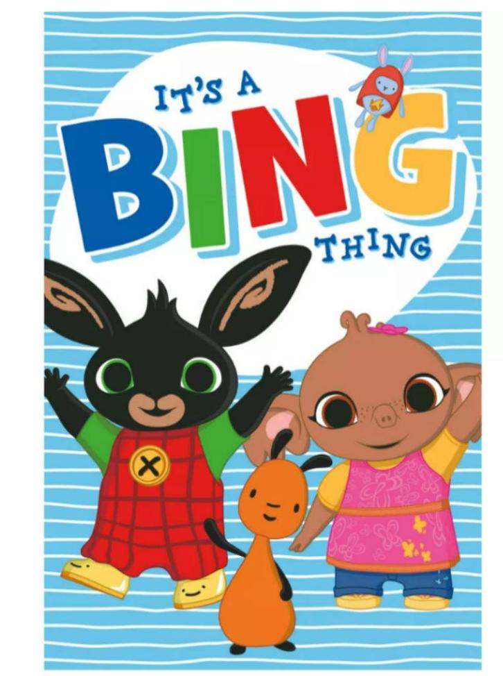 Bing Konijn Fleece Deken - Bing Thing, Kinderen en Baby's, Kinderkamer | Beddengoed, Nieuw, Deken of Dekbed, Blauw, Jongetje of Meisje