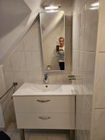 Meuble de salle de bain blanc brillant, 25 à 50 cm, Moins de 100 cm, Comme neuf, Enlèvement