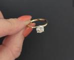 14k gouden diamant ring 1ct met certificaat, Ophalen, Zo goed als nieuw, Goud