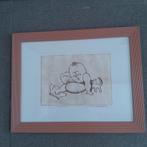 Ets " Cosy Corner". Ingelijst 45 x 35 cm., Antiek en Kunst, Ophalen of Verzenden
