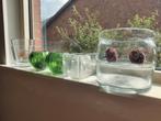 Diverse glazen schalen, potjes en kaarshouders, Antiek en Kunst, Ophalen of Verzenden