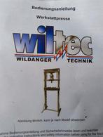 Wiltec werkplaats pers 12 ton, Ophalen of Verzenden