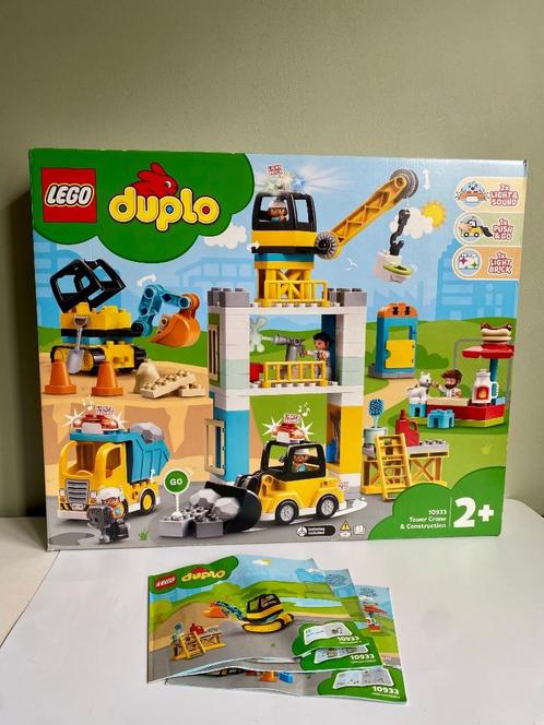 Lego Duplo Torenkraan & bouwterrein, Kinderen en Baby's, Speelgoed | Duplo en Lego, Zo goed als nieuw, Duplo, Complete set, Ophalen