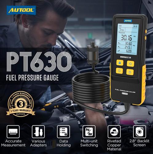 AUTOOL PT630 Automobiel Brandstofdrukmeter, Auto diversen, Autogereedschap, Ophalen of Verzenden