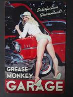 Retro garage Pin-up " Statisfaction guaranteed ", Ophalen of Verzenden, Huis en Inrichting