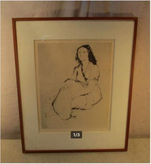 Prachtige Litho 'Mijn Vrouw' - Dries Van Den Broeck, Antiek en Kunst, Kunst | Litho's en Zeefdrukken, Ophalen of Verzenden