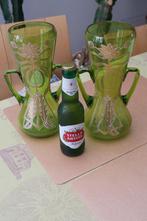 Paar émail vazen  art nouveau 1900  Legras Saint Denis Paris, Antiek en Kunst, Ophalen of Verzenden