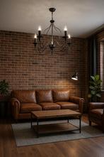 plafonnier en métal noir- style industrial chic, Huis en Inrichting, Lampen | Plafondlampen, Ophalen, Zo goed als nieuw, Metaal