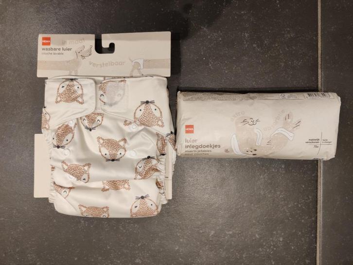 Hema wasbare luier + inlegdoekjes, Kinderen en Baby's, Badjes en Verzorging, Nieuw, Hema, Ophalen