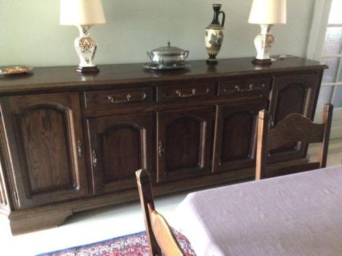 dressoirkast massief hout, Huis en Inrichting, Kasten | Dressoirs, Gebruikt, 200 cm of meer, 50 tot 75 cm, Met lade(s), Met deur(en)