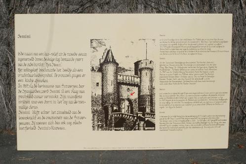 Groot emaille bord van Semini (het steen Antwerpen), Boeken, Geschiedenis | Stad en Regio, Zo goed als nieuw, 20e eeuw of later